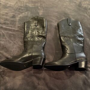 Billini Black Western Heeled Boots